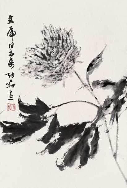 张大壮 独秀 立轴
